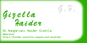 gizella haider business card